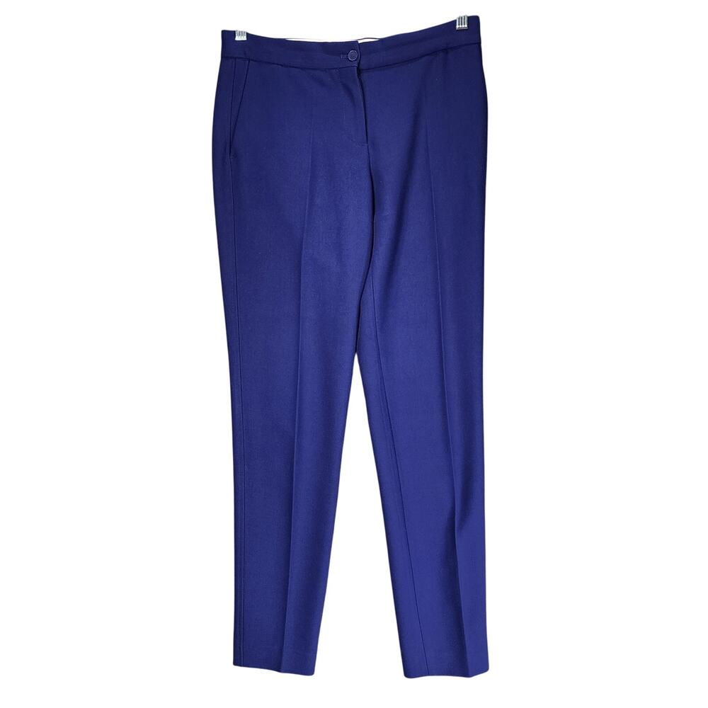 Maje Trousers‎ sz Fr 38 US 6 Women Tapered Royal Blue Stretch Dress Pants 31x31
